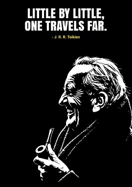 J.R.R. Tolkien Quote with Portrait