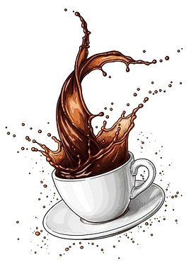 Coffee Splash in a Cup