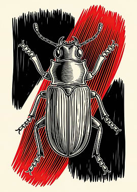 Stylized Beetle Illustration