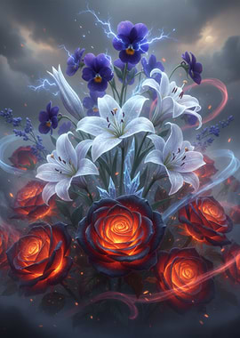 Fiery Roses and Icy Lilies