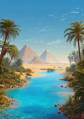 Egyptian Pyramids Oasis