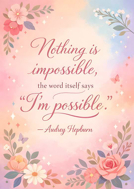 Audrey Hepburn Inspirational Quote