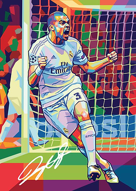 Pepe Real Madrid Celebration Pop Art