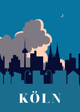 Cologne Skyline at Night