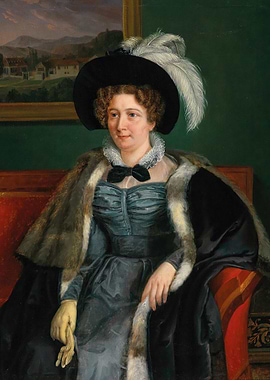 Portrait of a Woman in a Hat and Fur