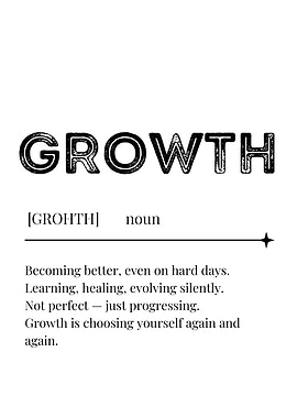 Growth Definition Poster