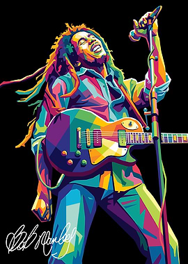 Bob Marley Pop Art Portrait