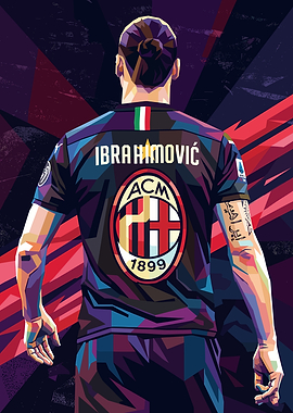 Zlatan Ibrahimović AC Milan Pop Art