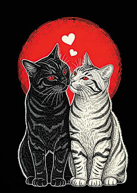 Two Cats in Love