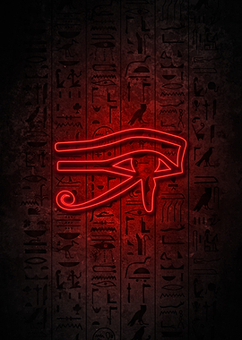 Egyptian Eye of Horus Neon