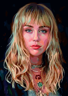 Miley Cyrus Portrait Art
