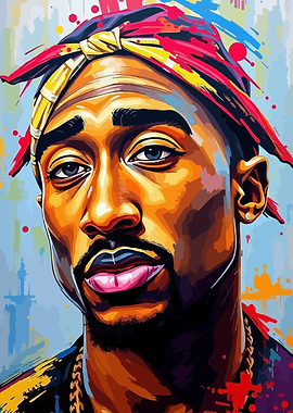 Tupac Shakur Pop Art Portrait