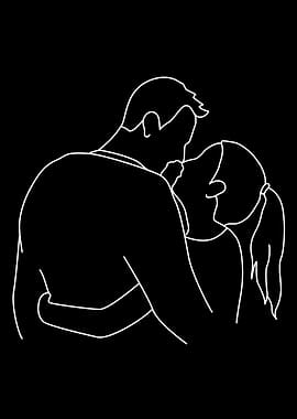 Couple Embracing and Kissing