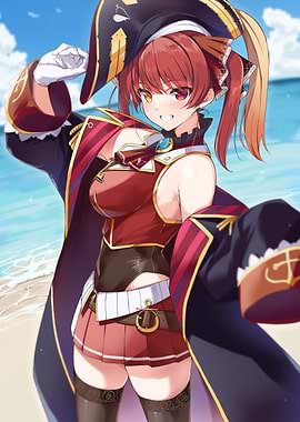 Pirate Girl on Beach