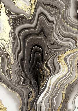 Agate Marble with Gold