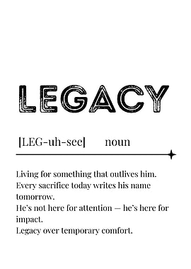 Legacy Definition Poster