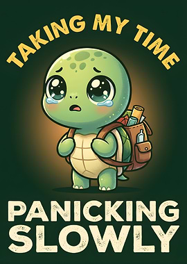 Cute Turtle Panicking Slowly