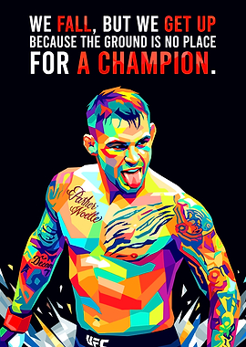 Dustin Poirier Motivational WPAP Art