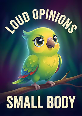 Cute Parrot with Loud Opinions
