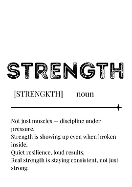 Strength Definition Poster