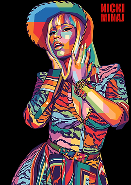 Nicki Minaj Pop Art Portrait