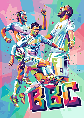 Real Madrid BBC Football Trio