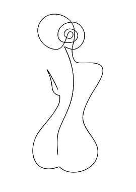 Minimalist Line Art of Female Form