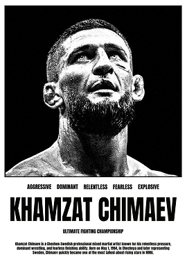 Khamzat Chimaev Poster