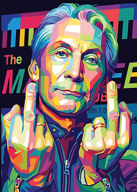 Pop Art Portrait of Charlie Watts