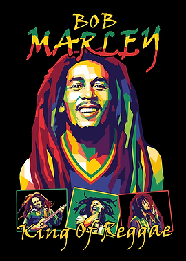 Bob Marley King of Reggae Pop Art
