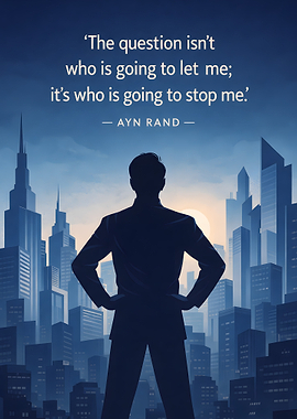 Man standing in front of city skyline