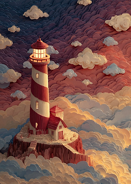 Lighthouse in the Clouds