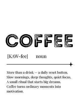 Coffee Definition Poster
