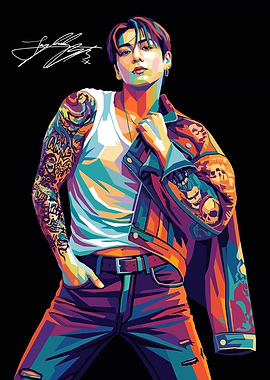 BTS jungkook digital pop art