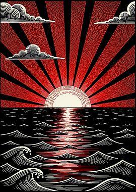 Sunrise Over the Ocean