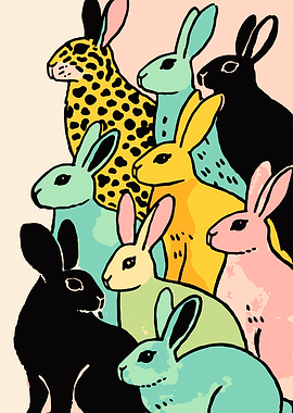 Pop Art Bunny Crew