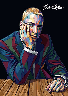 Eminem Geometric Portrait
