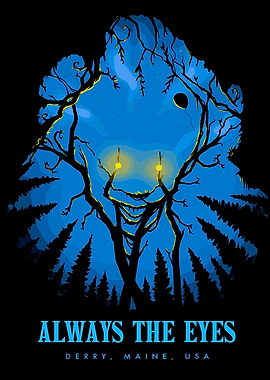 Creepy Forest Eyes at Night