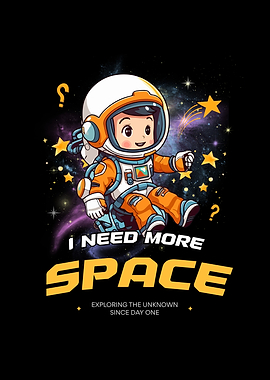 Cute Astronaut 'I Need More Space'