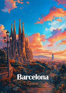 Barcelona Sagrada Familia Sunset