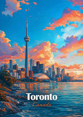 Toronto Cityscape at Sunset