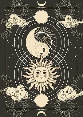 Celestial Sun and Moon Yin Yang