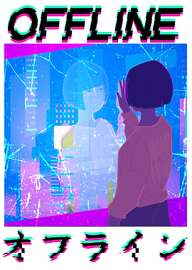 80s retro vaporwave aesthetic offline glitch