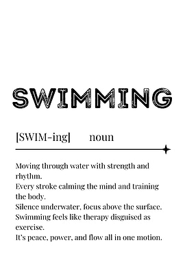 Swimming Definition Art