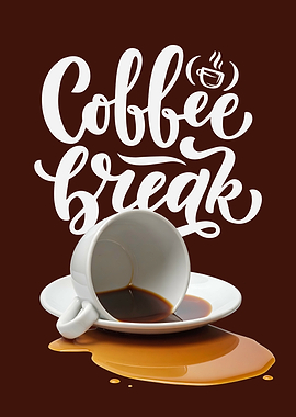 Coffee Break Spilled Coffee Cup