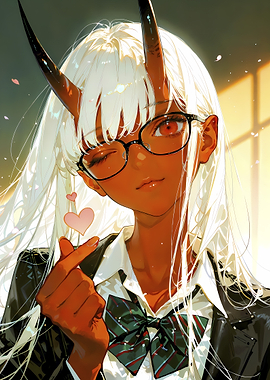 Winking Horned Sweetheart