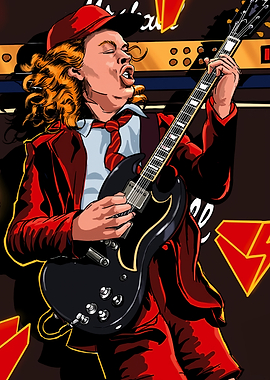Angus Young Rocking Out