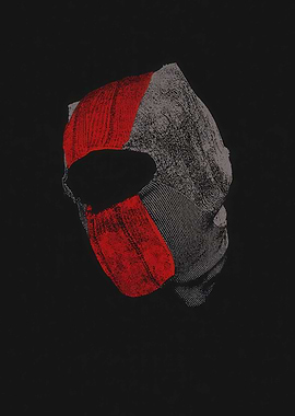 Red and Gray Ski Mask. Twenty One Pilots