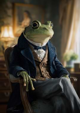 Anthropomorphic Frog Gentleman