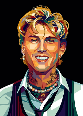 Machine Gun Kelly Pop Art Portrait